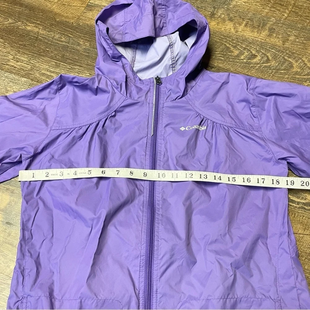 Columbia Girls Switchback II Rain Jacket Purple Size XL Waterproof Hooded